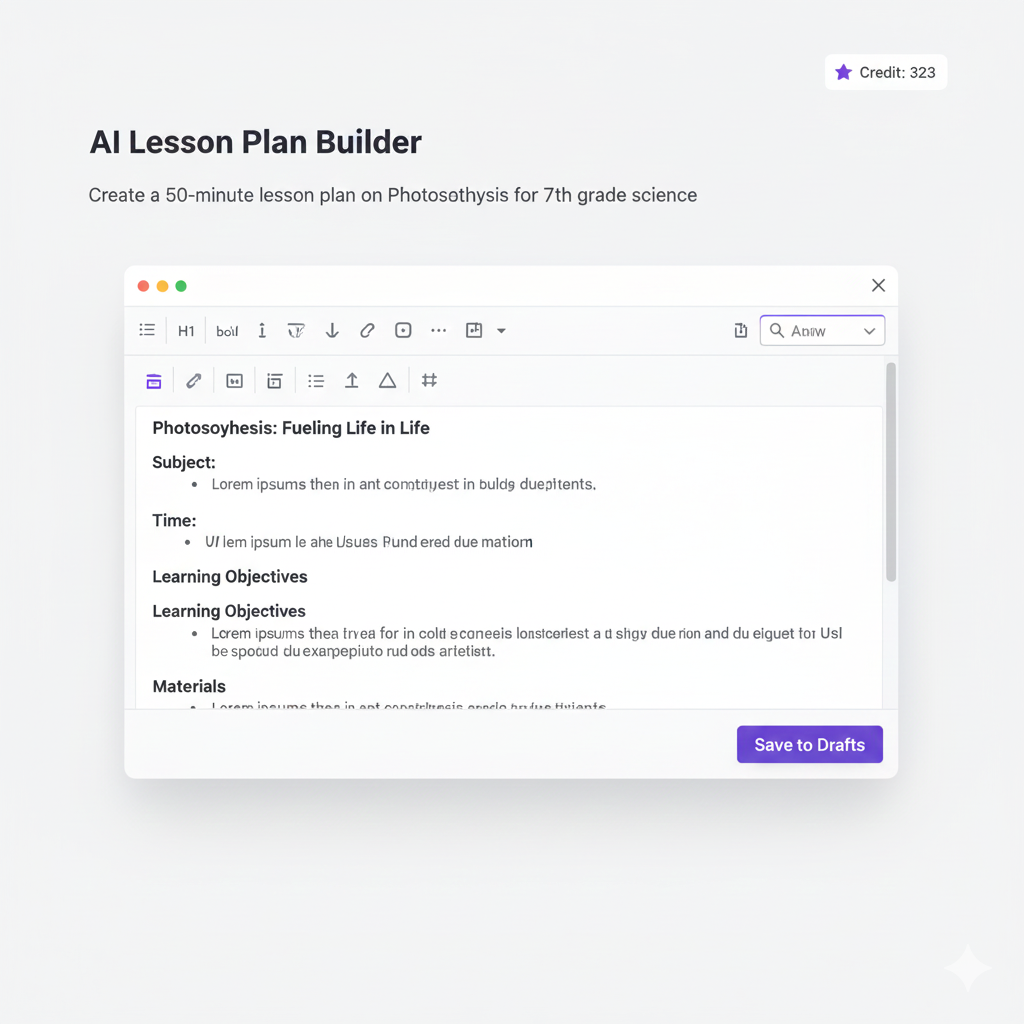 Generate, edit, export.